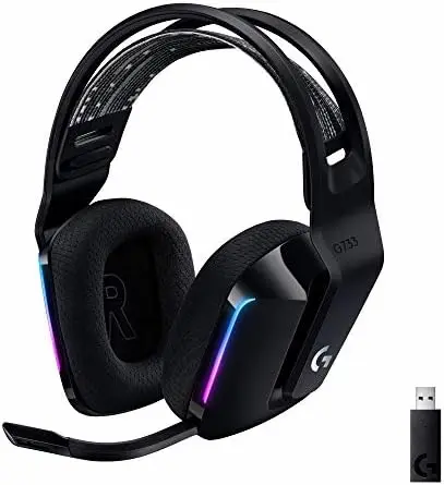 Headset Gamer Sem Fio Logitech G733 com iluminação RGB LIGHTSPEED e design leve