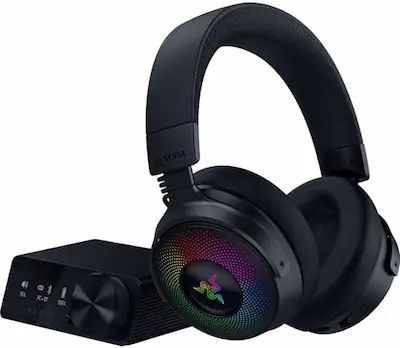 Headset Gamer Sem Fio Razer Kraken V4 Pro com Hub de controle OLED e Feedback Tátil Sensa HD