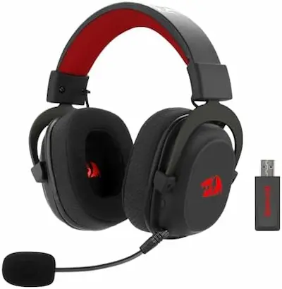 Headset Gamer Redragon Zeus Pro Wireless Preto - Som Surround 7.1 Sem Fio