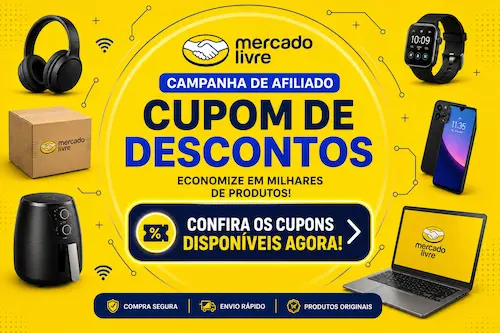 Cupons Mercado Livre para tecnologia e smart home