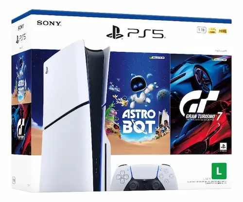 Console PlayStation 5 Slim com Leitor de Disco e Jogos Inclusos